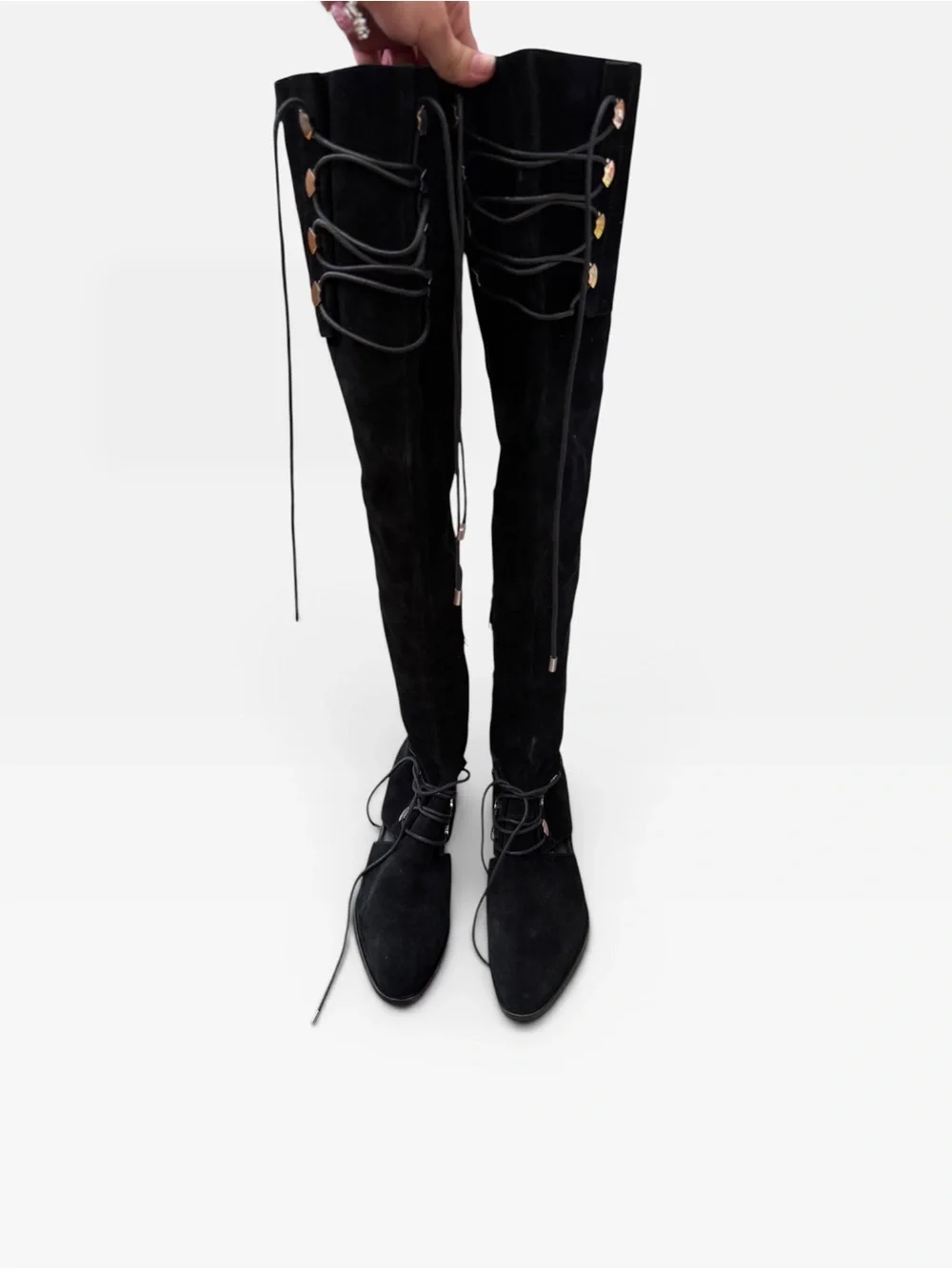 Opening Ceremony Suede Over the Knee Boots